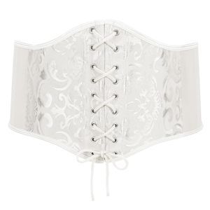 Womens Corset Belt, Wide Elastic Lace Up Pirate Corset For Dress Black💛
